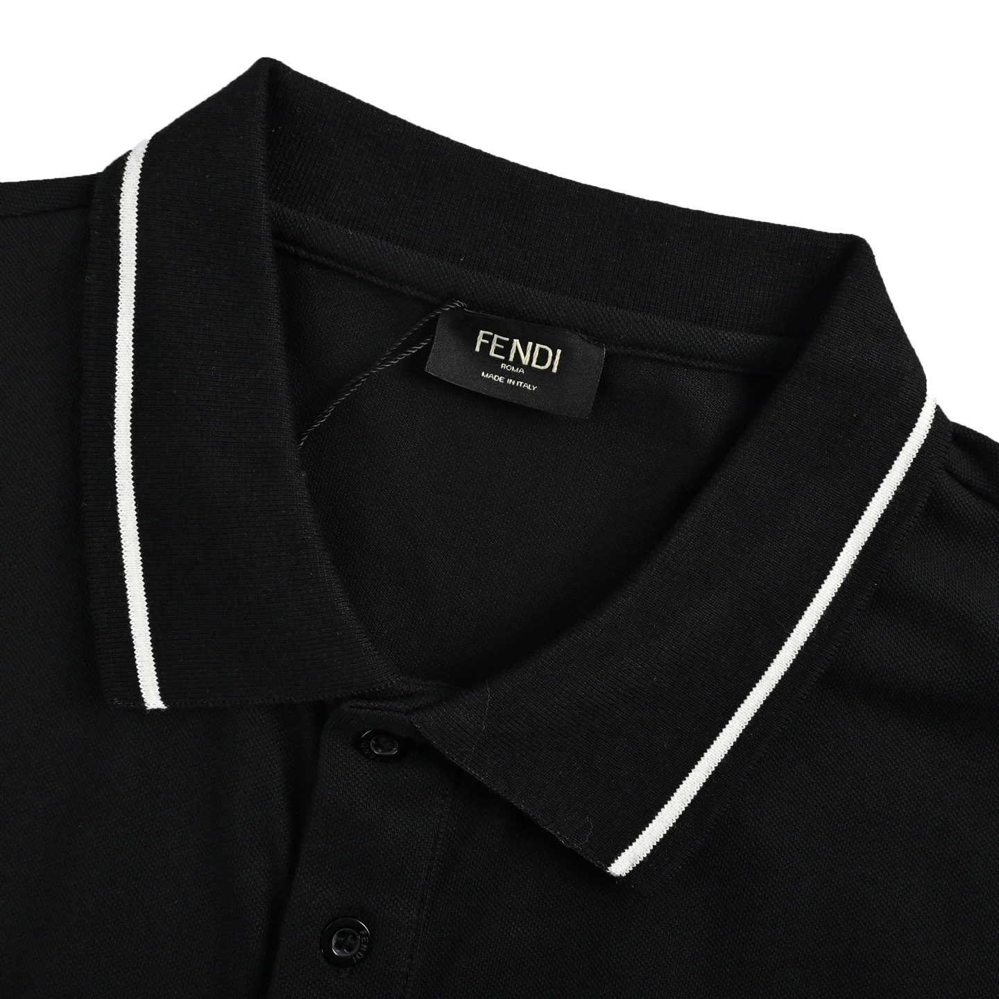 Fendi 25ss Monster Eyes Embroidered Polo Short Sleeve