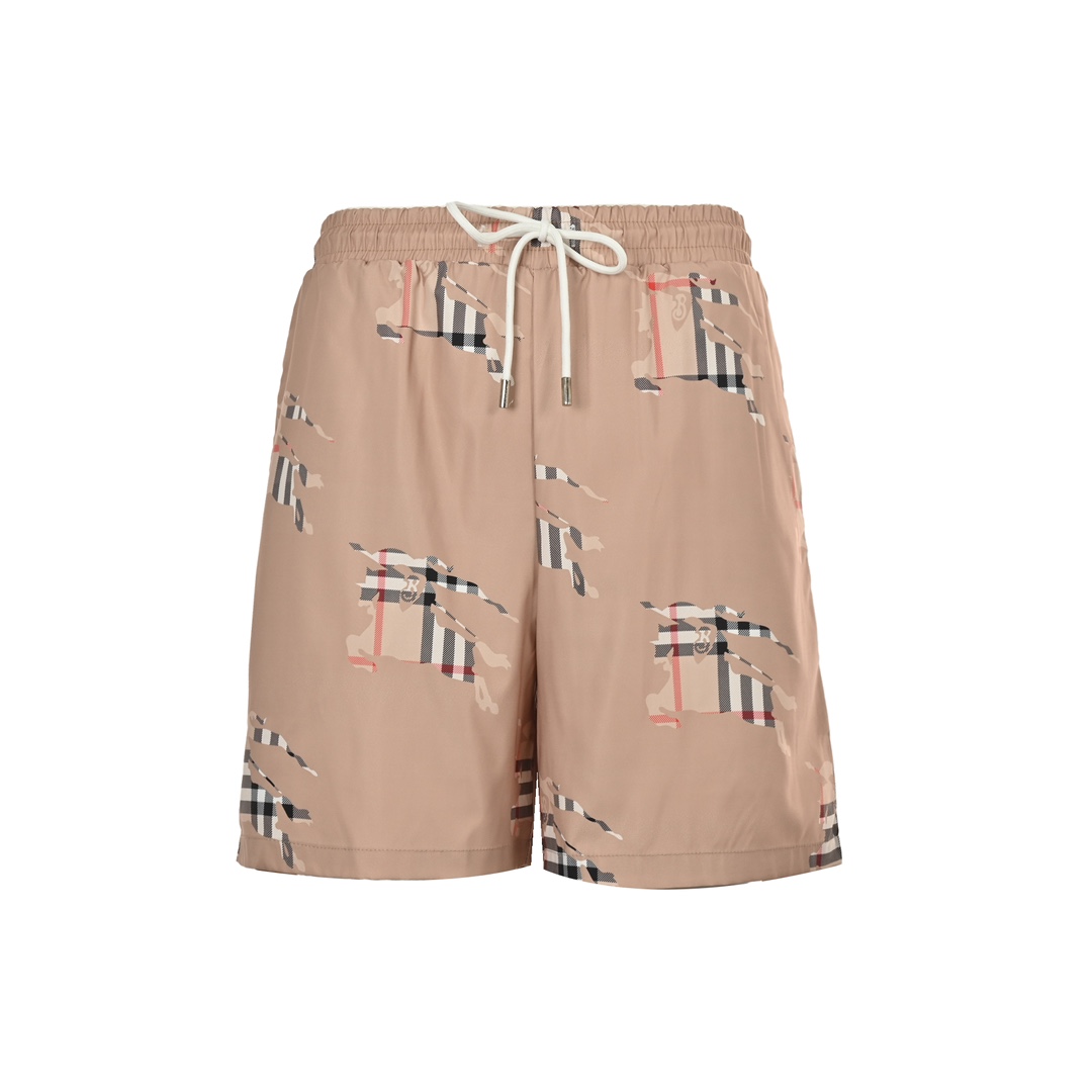 Burberry 24ss check horse beach shorts