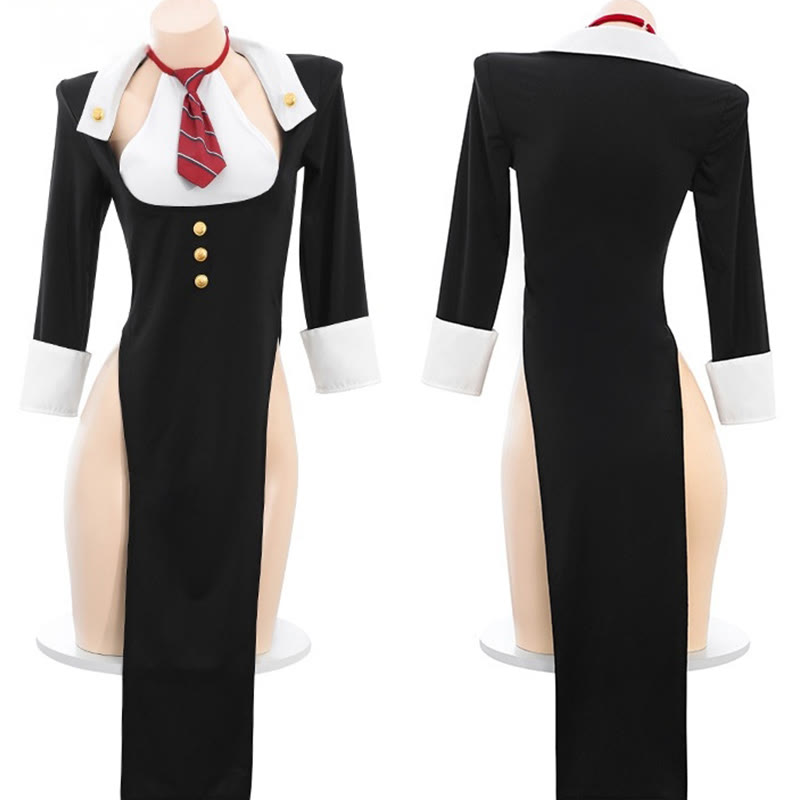 Cosplay Teacher Split Lingerie Dress