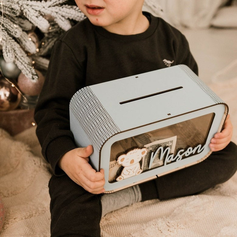 🔥HOT SALE NOW 70% OFF -Wooden Piggy Bank with Name, Wood Gift For Kids, Nursery Decor