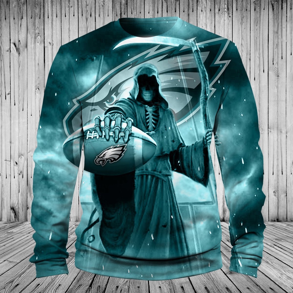 EAGLES HOODIE DEATH SKULL 3D