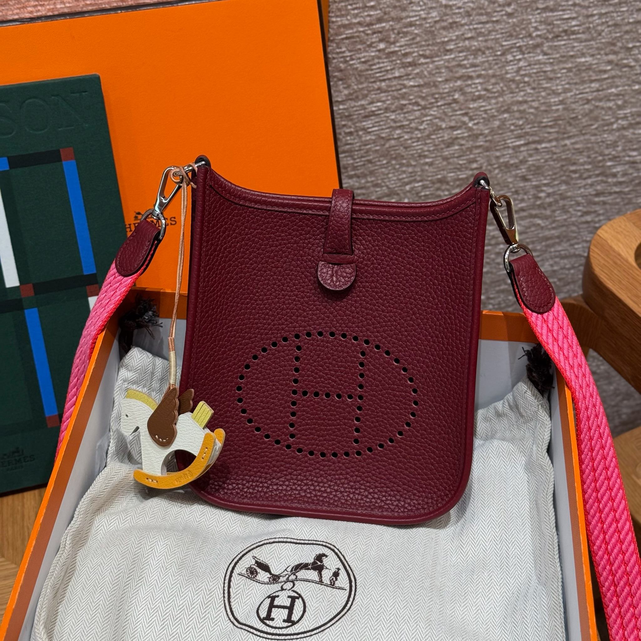 Hermès Evelyne 55RougeH handbag (handmade to order)