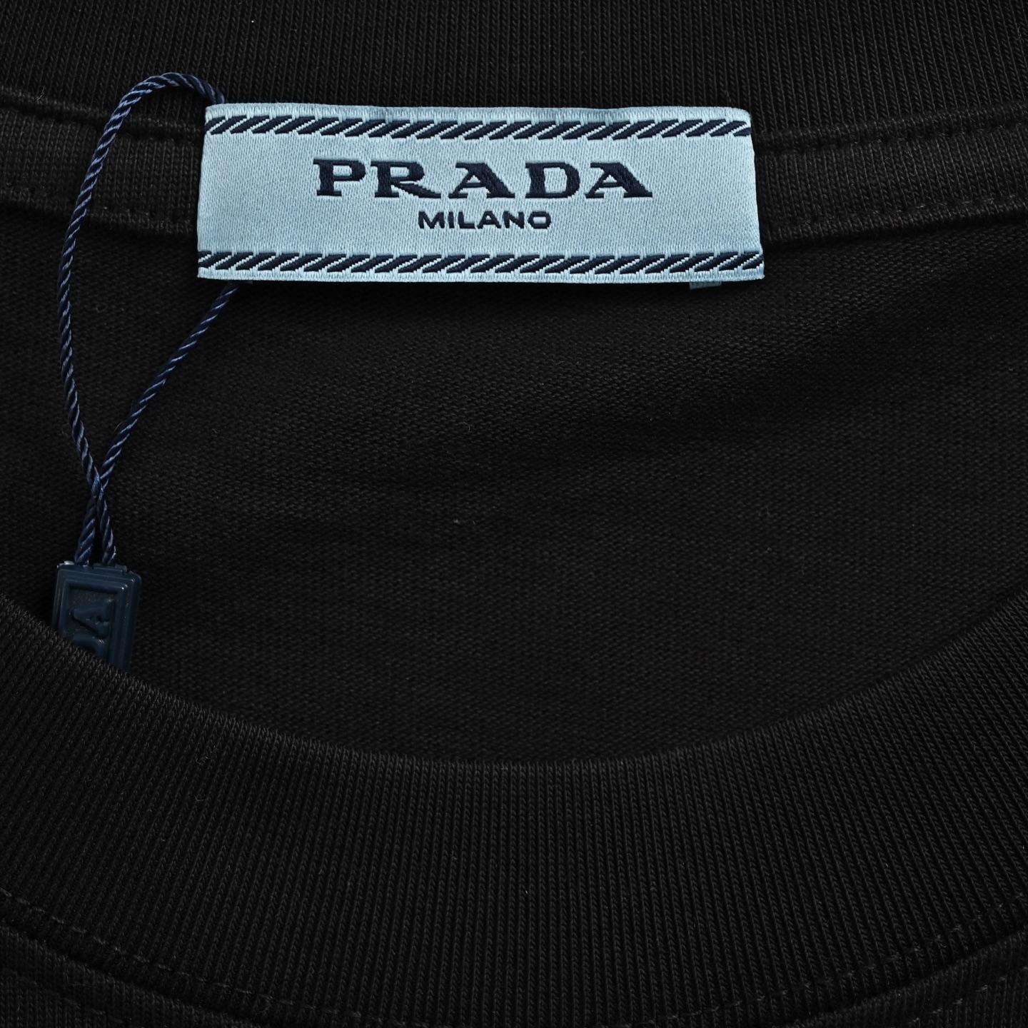 Prada 25ss hot diamond lettering logo short sleeve