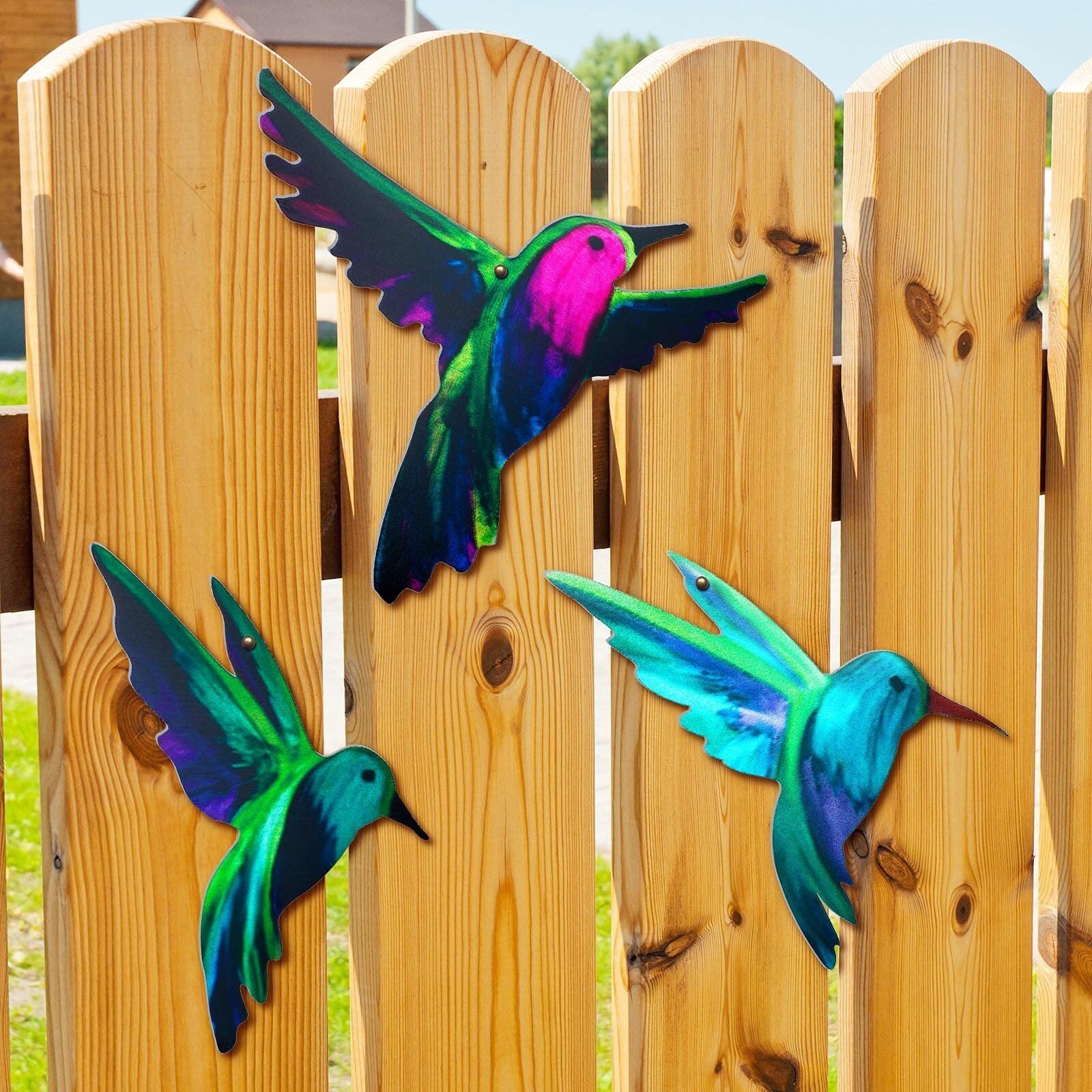 🐦Hand-made Hummingbirds Metal Art Yard Art 3D Appearance Sun Catching
