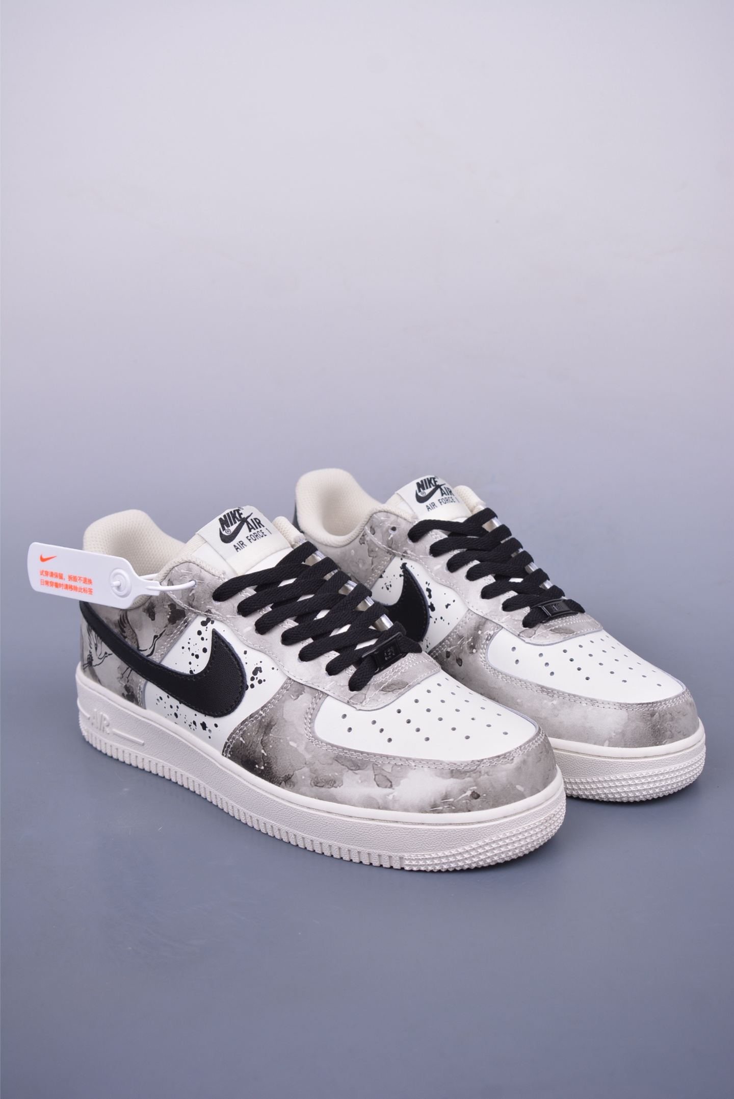 Nike Air Force 1 07 Low Sneakers Landscape Ink Painting BL1522-089