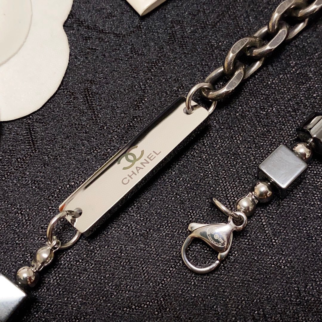 Chanel Natural Hematite Necklace