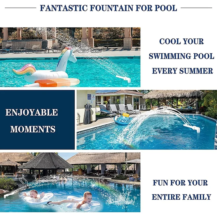🔥Last Day Promotion-SAVE 50% OFF🔥Adjustable Pool Fountain Sprayer With Adapter🔥For Inground & Hard-Sided Aboveground Swimming Pools - Easy Attach to Return Fitting