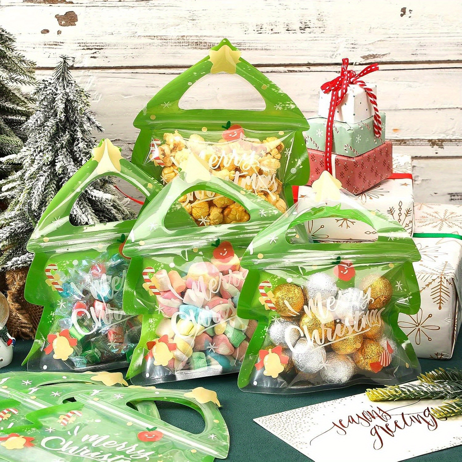 🎄Early Christmas Sale 49% OFF🎄Christmas Refillable Eco-Friendly Gift Bags (10-Pack) - Water-Resistant, Resealable
