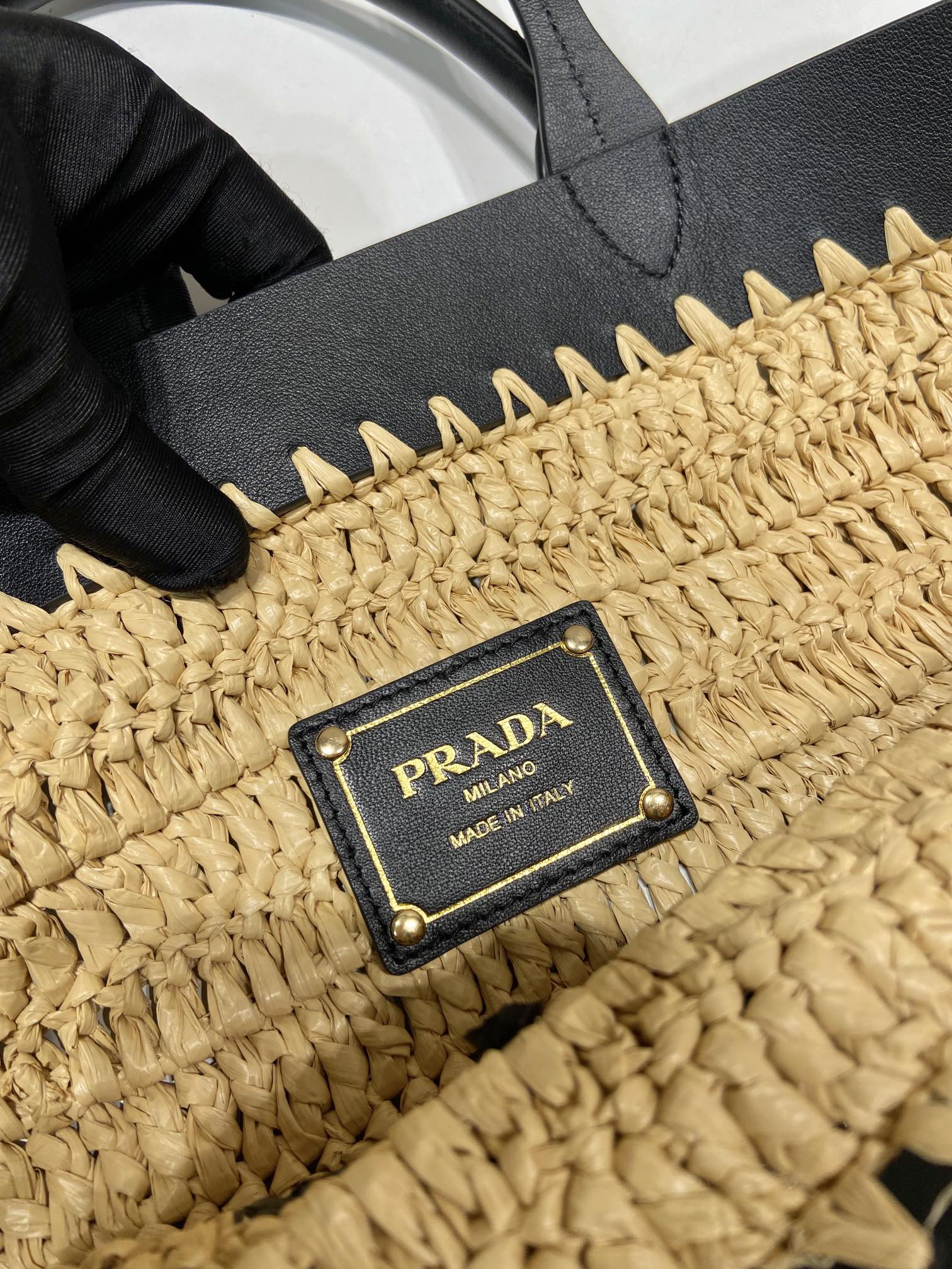 Prada Woven Tote Bag Large 1BG499