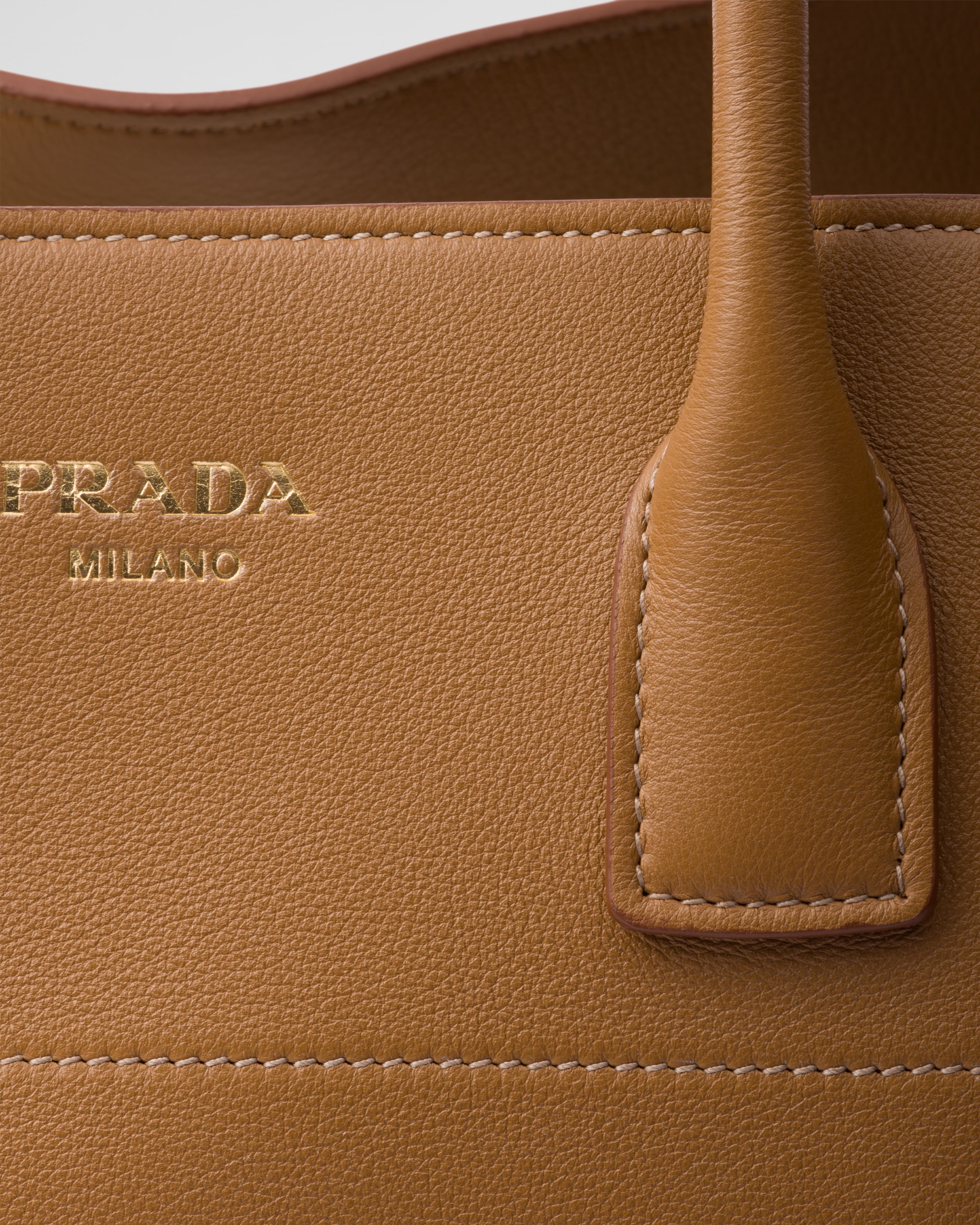 Prada Large Buckled Leather Tote