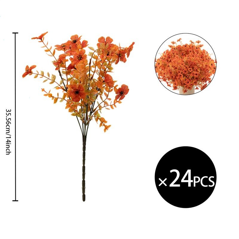 🔥HOT SALE🔥Realistic Fall Fake Flowers UV Resistant Outdoor Indoor Decor
