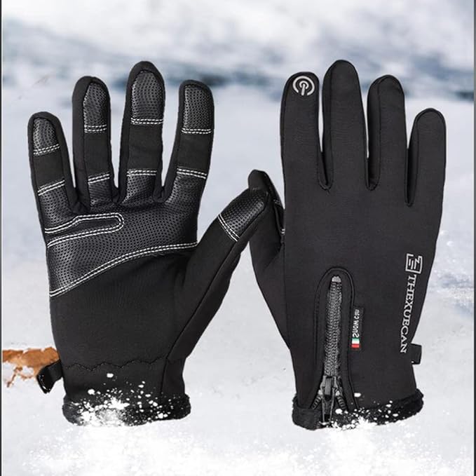 ❄️ Early Winter Sale 49% off ❄️🧤Winter zipper touch screen windproof warm waterproof gloves