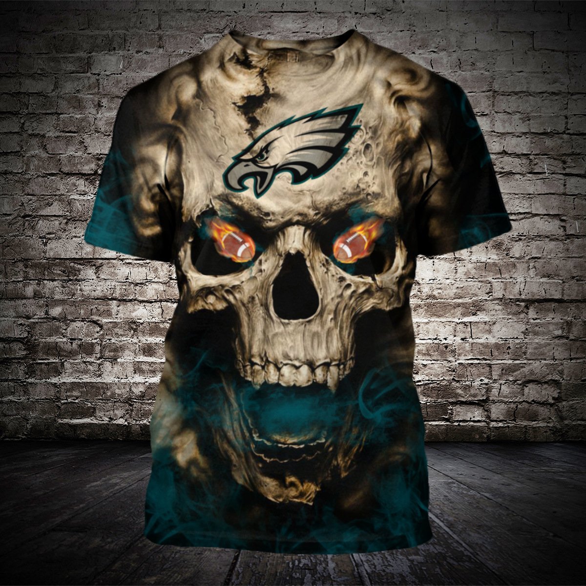 EAGLES HOODIE 3D SKULL7