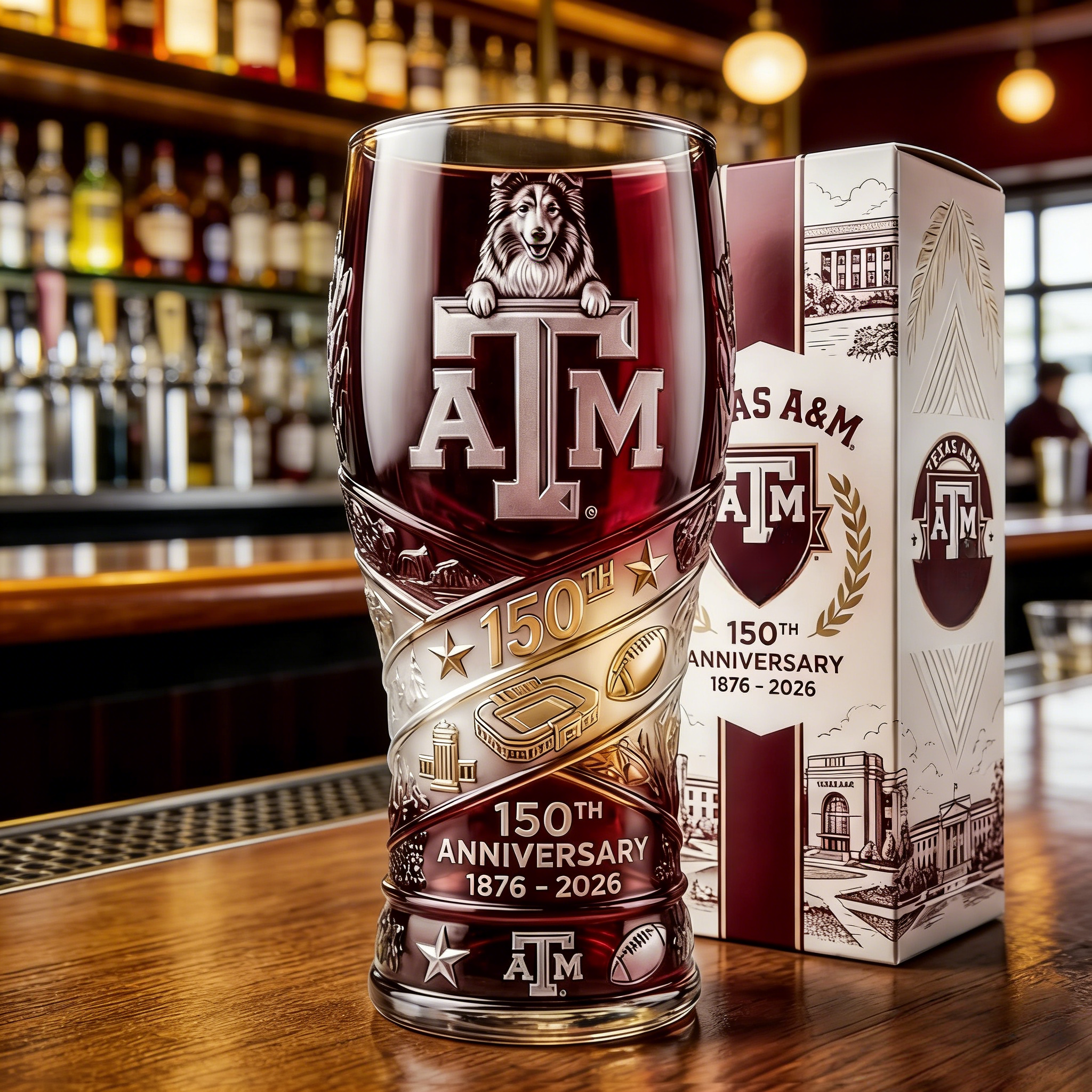 Texas A&M 150th Anniversary Commemorative Pint Glass