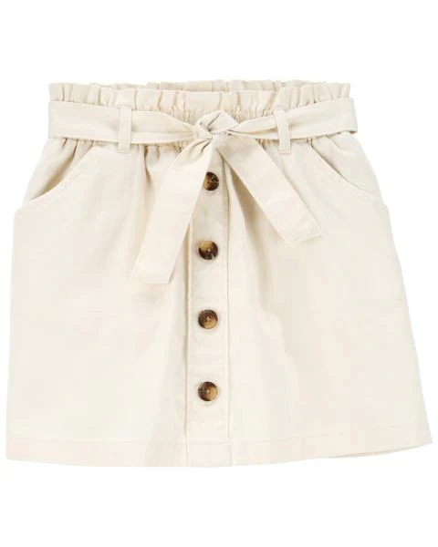 Oshkosh  Flutter Sleeve Top with Belted Denim Skirt