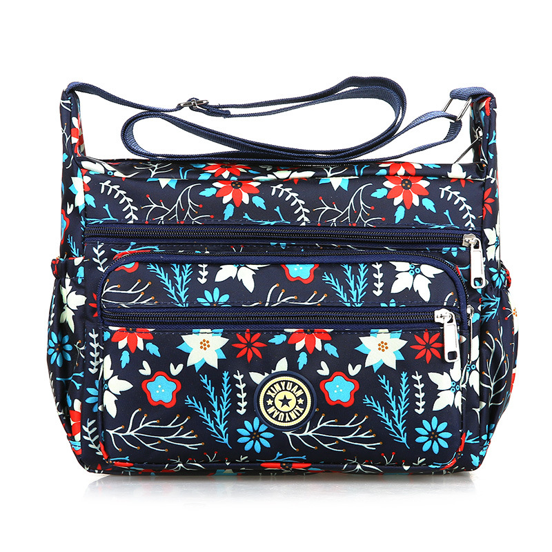 Fashion Printing Large Capacity Multi-Pocket Dry-Wet Separation Crossbody Bag