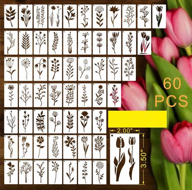 Last Day 70% OFF - Flower and leaf painting template 🌻 (repeatable)