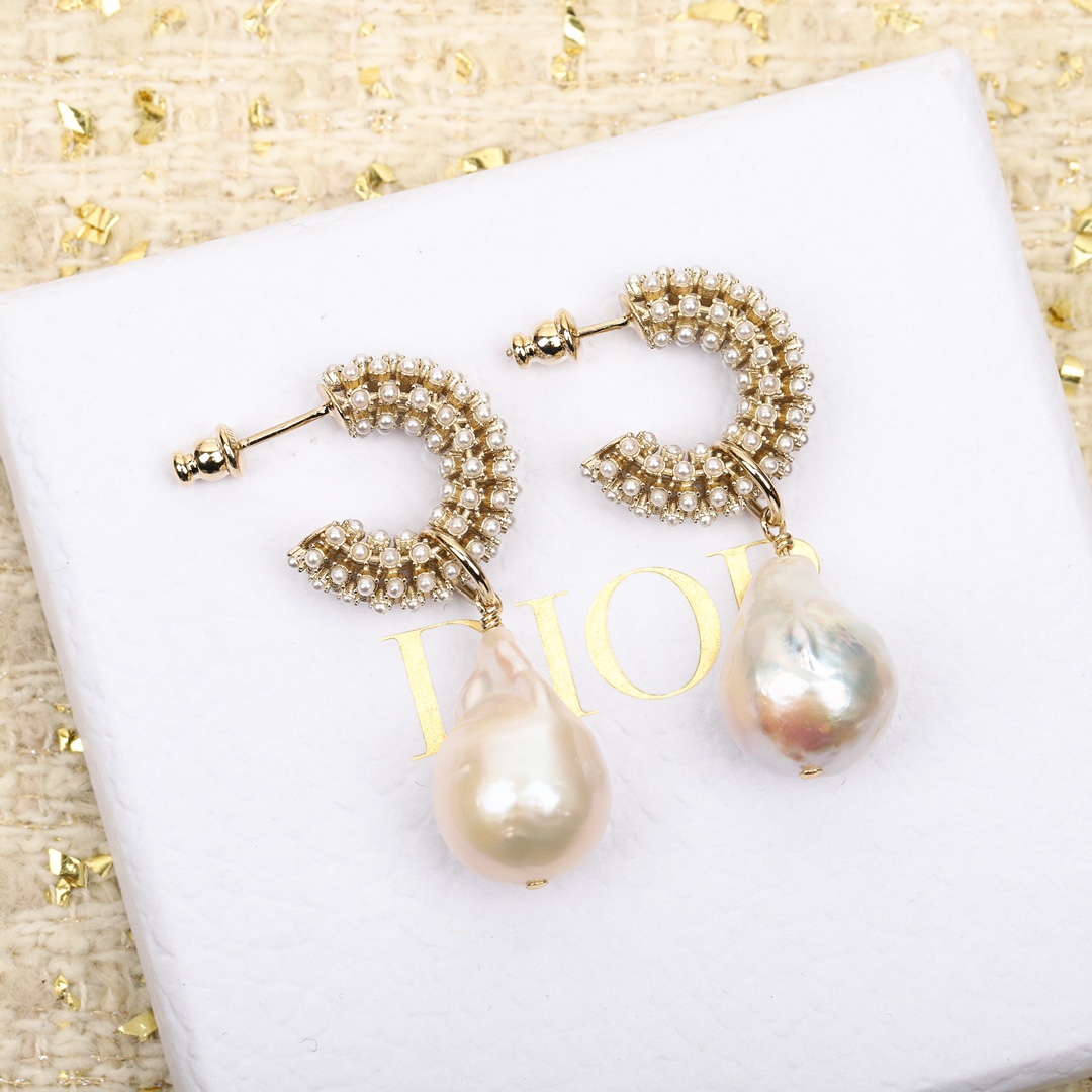 Dior Baroque Pearl Earrings