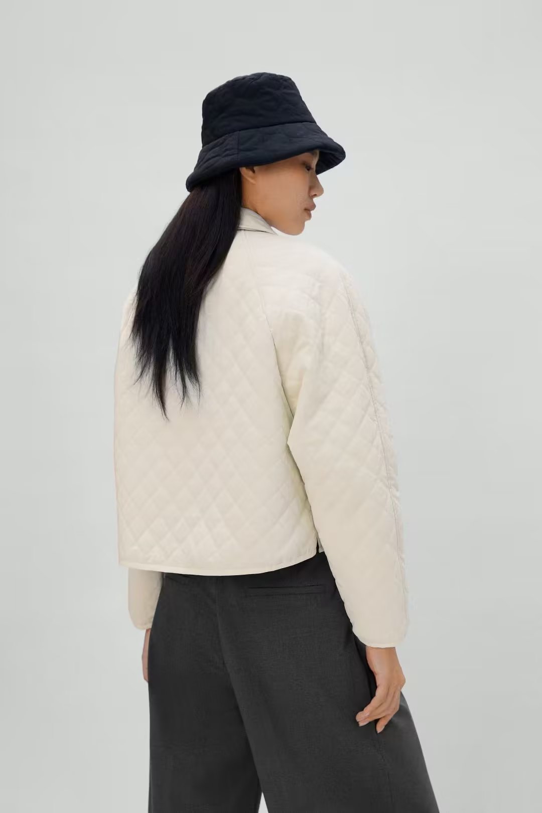 Fall Women Clothing Collared Single Breasted Pocket Long Sleeve Shirt Cotton Coat Jacket