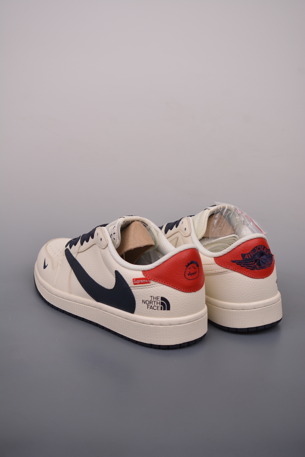 The North Face x Travis Scott x Nike Air Jordan 1 Low OG SP Beige Blue Red DIY1688-003