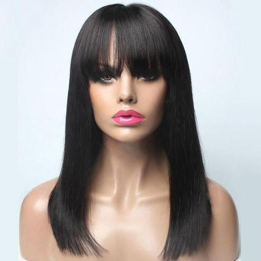 Luna S43 Lace Front Long Straight Wig with Bangs for Women