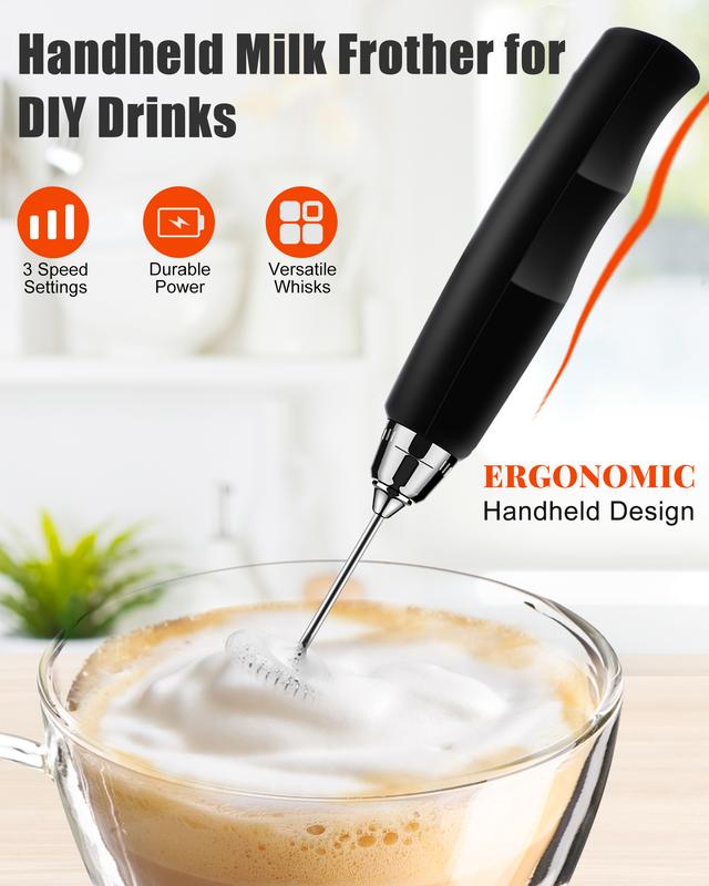 🍳 Embrace Cord-Free Cooking Freedom✨Electric Handheld Mixer with 3 Heads, with USB Rechargeable & 3 Speeds