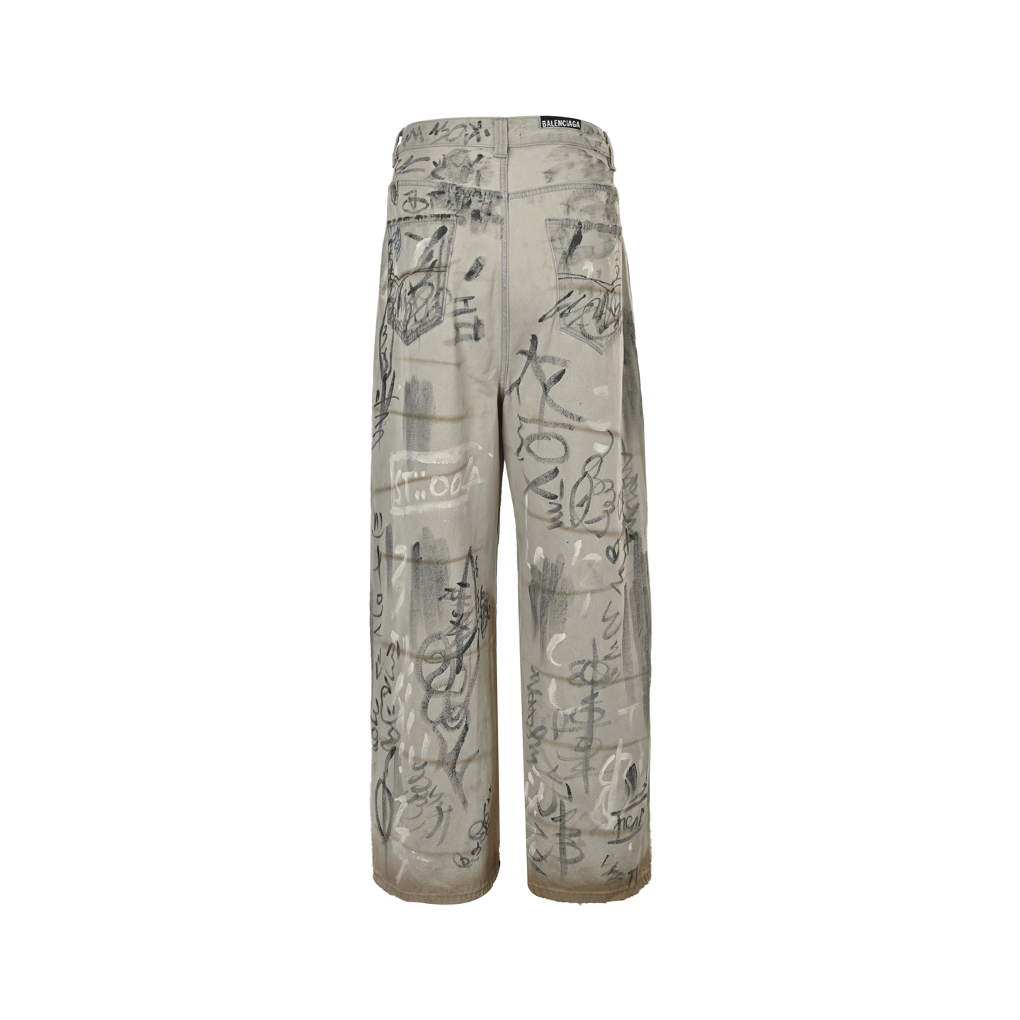 Balenciaga 24Fw colorful graffiti jeans
