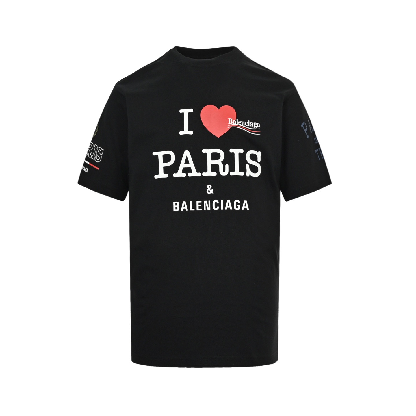 Balenciaga 25ss Valentine's Day collection heart and letter print short sleeves