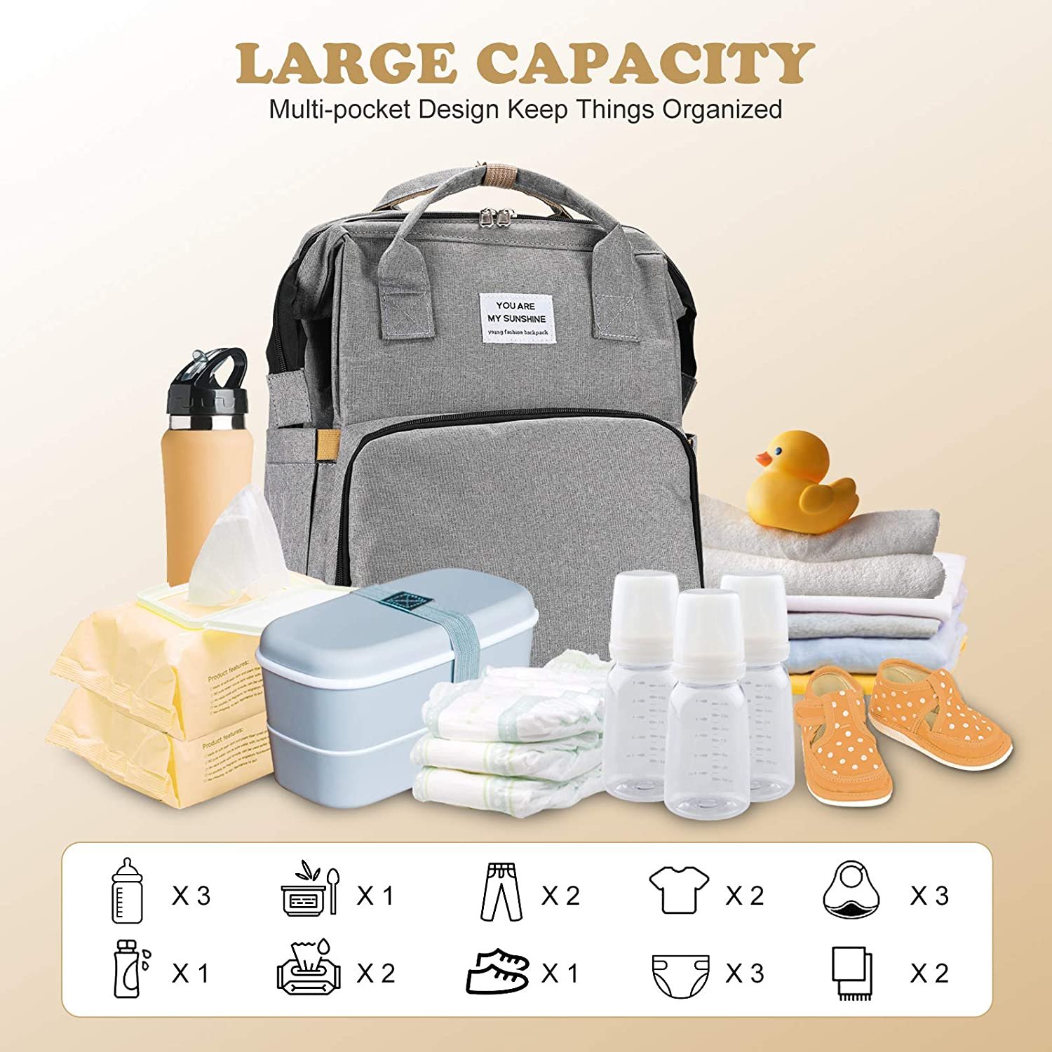 🔥Diaper Bag Backpack with Changing Station💥