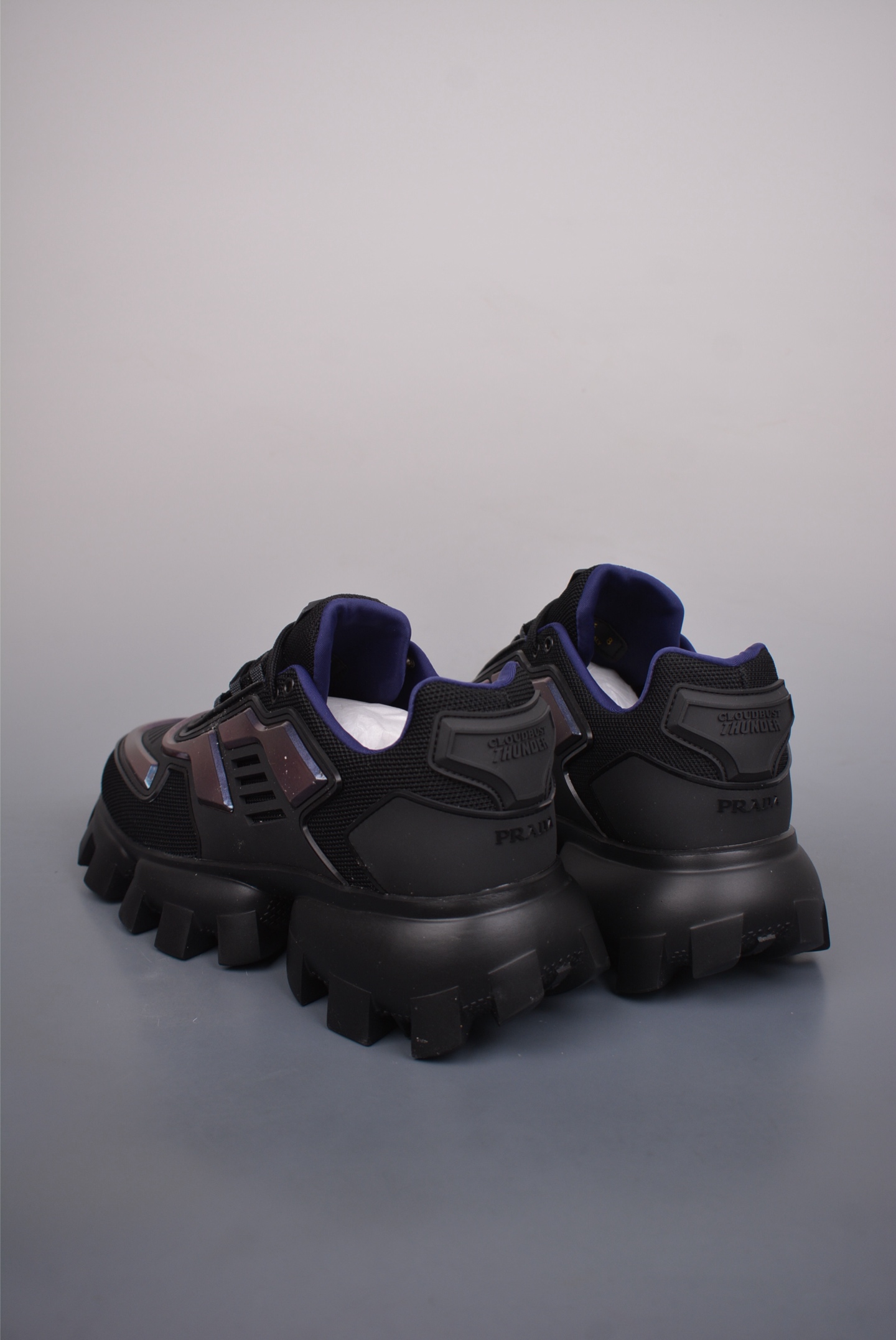 Prada Cloudbust Thunder Low Sneakers all black laser 2EG293_3LA8_F0002