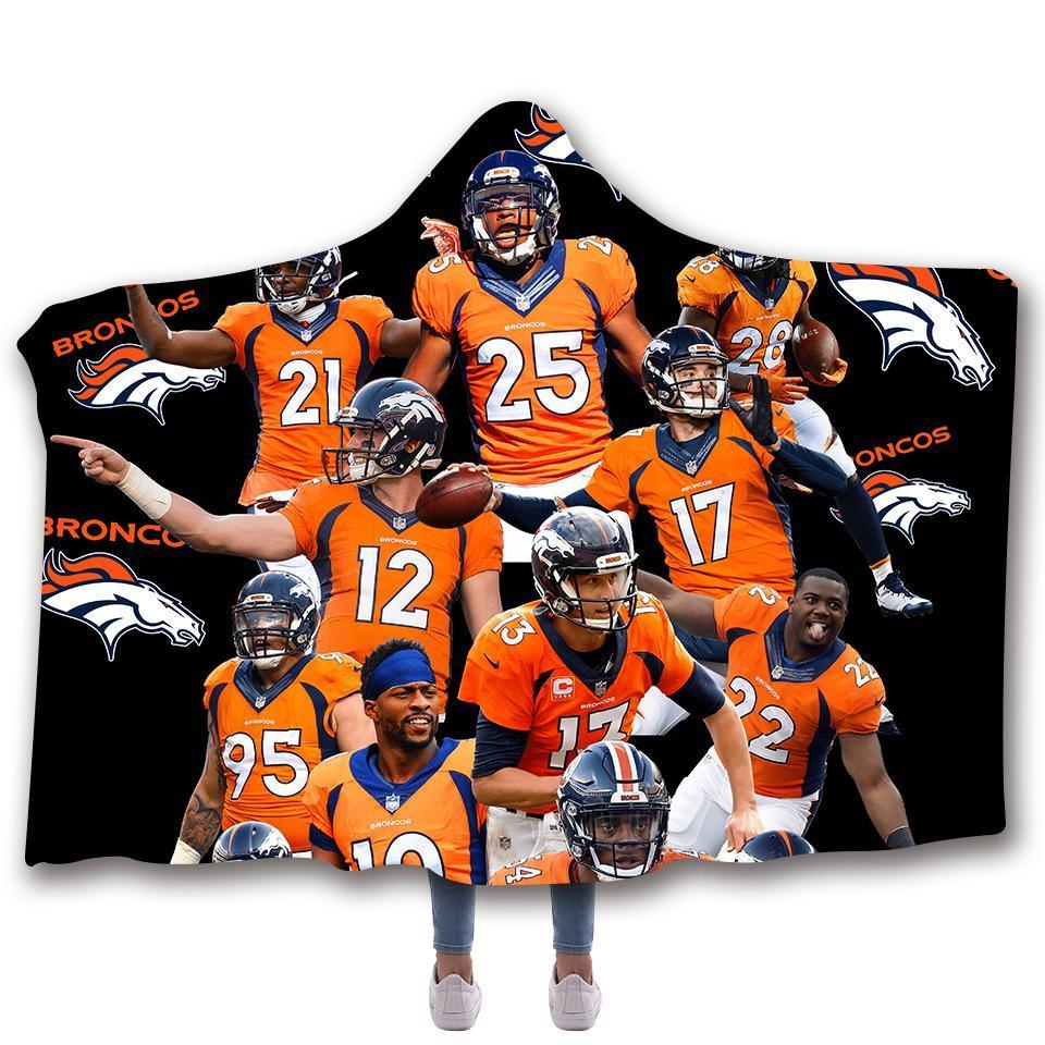 DENVER BRONCOS CLASSIC 3D HOODED BLANKET
