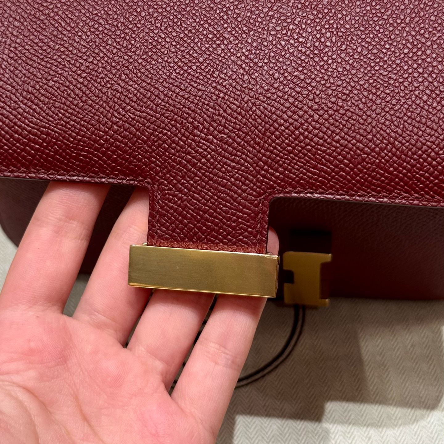 Hermes constance 55Rouge H handbag (handmade to order)