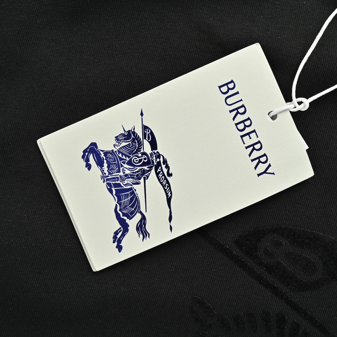 Burberry 24ss flocked horse print short sleeves