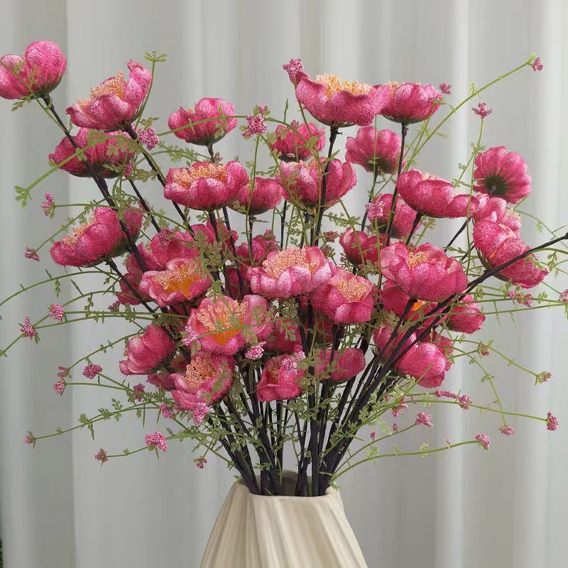 4 Pcs Light Luxury High-End Artificial Silk Azalea