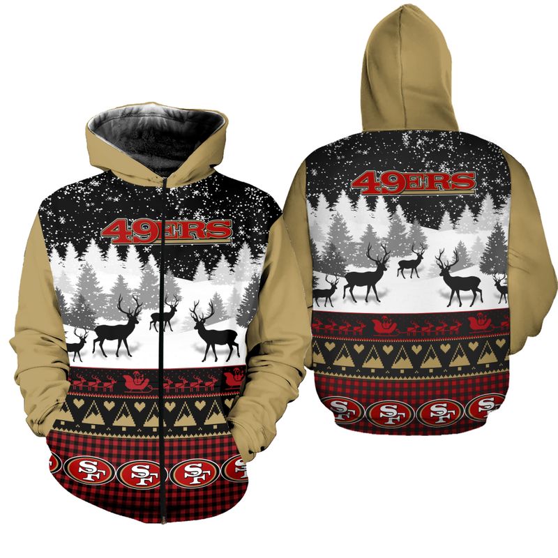SAN FRANCISCO 49ERS HOODIE 3D GIFT FOR XMAS
