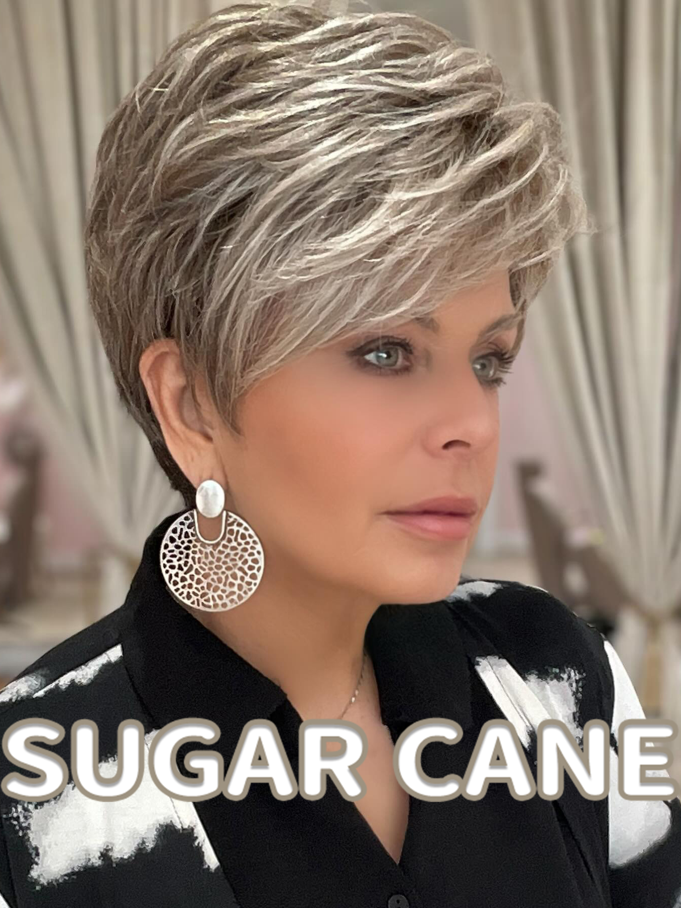 Sleek Short Bob Wig With Side-Swept Bangs