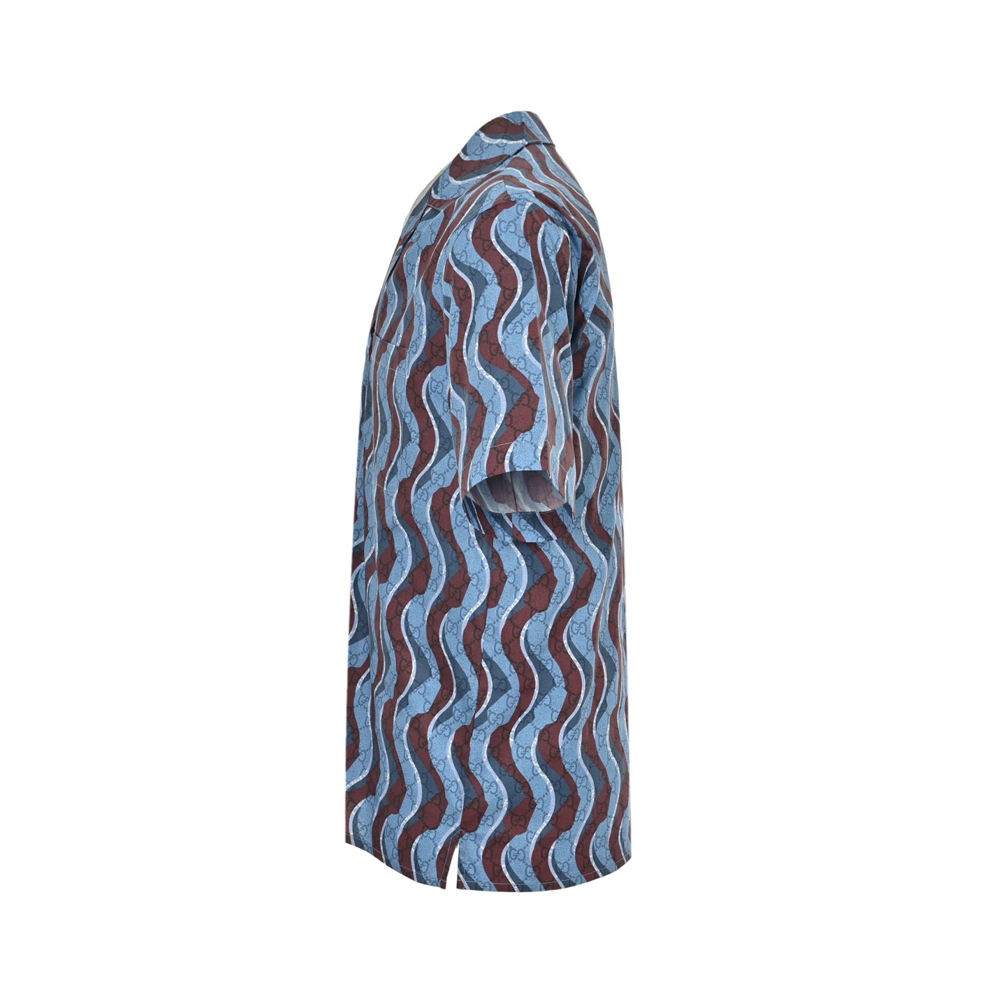 Gucci 25ss short-sleeved shirt with all-over snake print