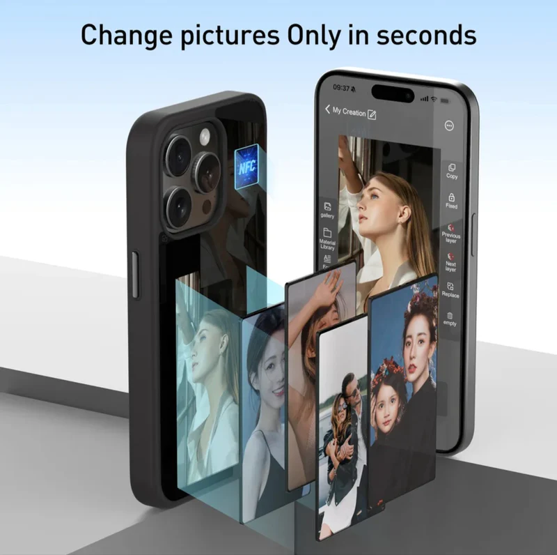 📱📱DIY E-ink screen smart NFC phone case