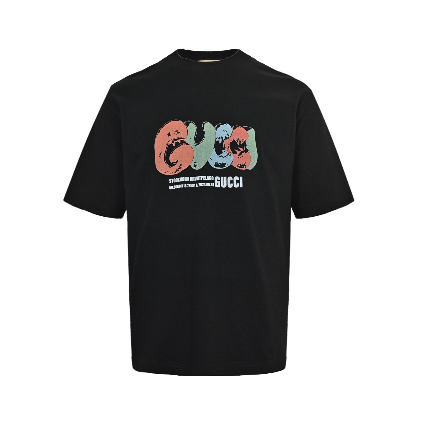 Gucci Letter Print Short Sleeve