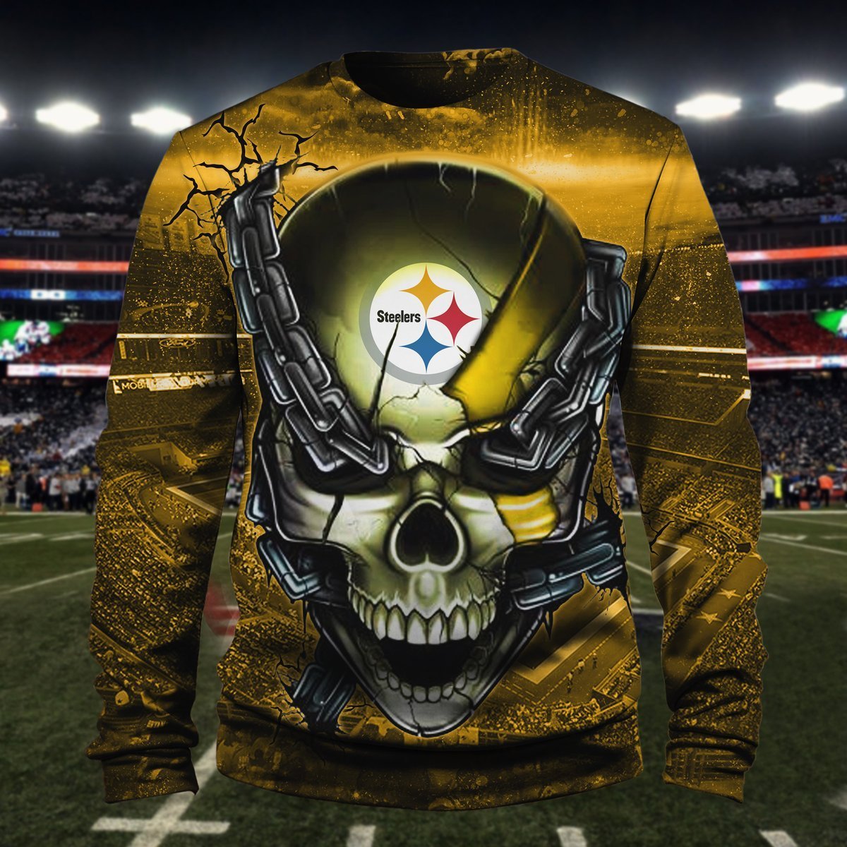 STEELERS HOODIE VIP27 SKULL