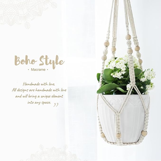 🎍🎍Bohemian style decorative cotton rope hanging basket (handmade)