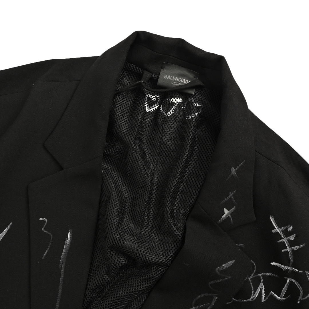 Balenciaga 24Fw graffiti jacket suit