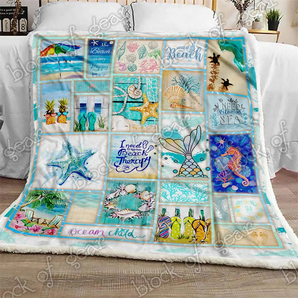 Beach Life Sofa Throw Blanket