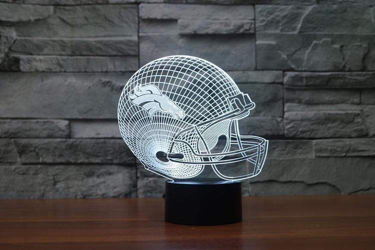 DENVER BRONCOS 3D LED LIGHT LAMP