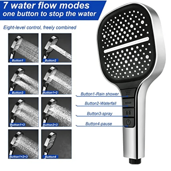 (🔥48% OFF)8-speed Oversized Panel Pressurized Shower Head