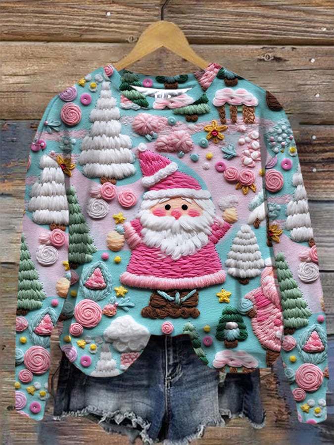 Christmas Sale🔥Women's Pink Santa Christmas Ugly sweater