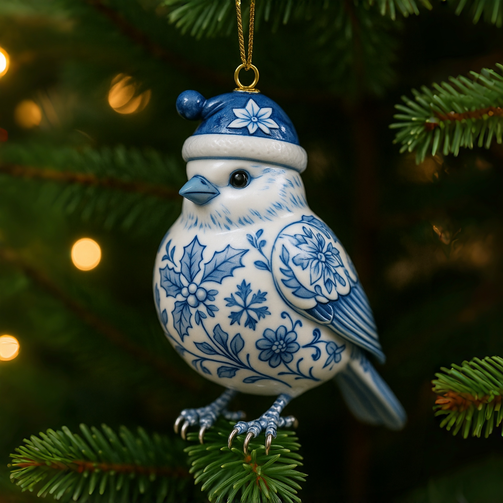 Delft Blue Pet Christmas Ornament