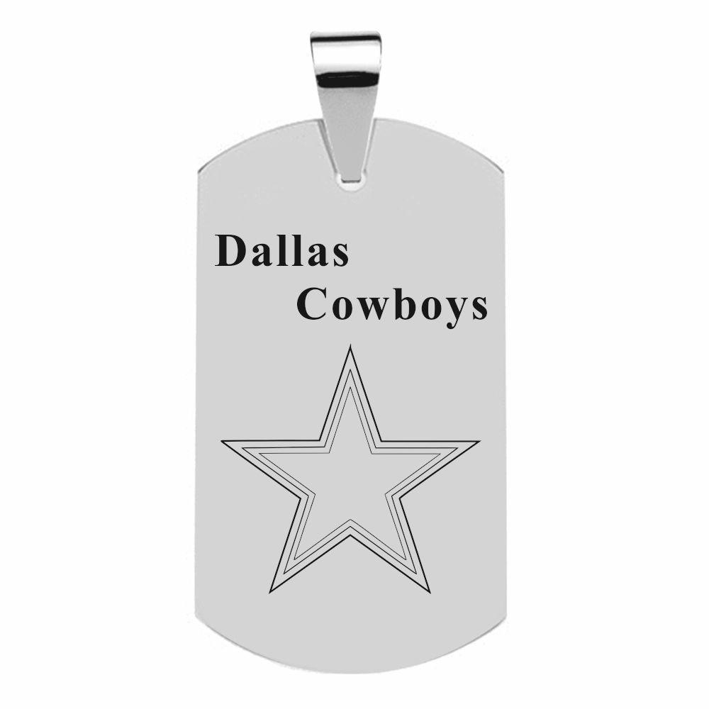 DALLAS COWBOYS TITANIUM STEEL DOG TAG