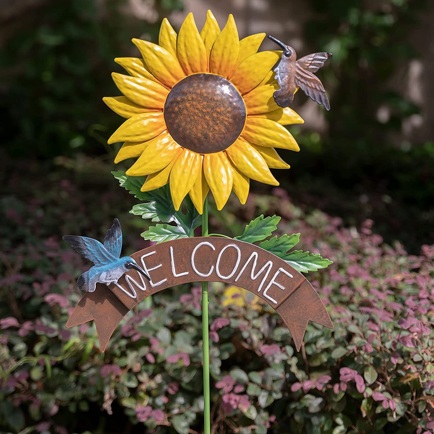 Metal sunflower Garden Stakes/Welcome Door Sign