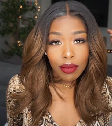 New Affordable Ombre Brown Bob Basic Cap Frontal Lace Wigs for Summer